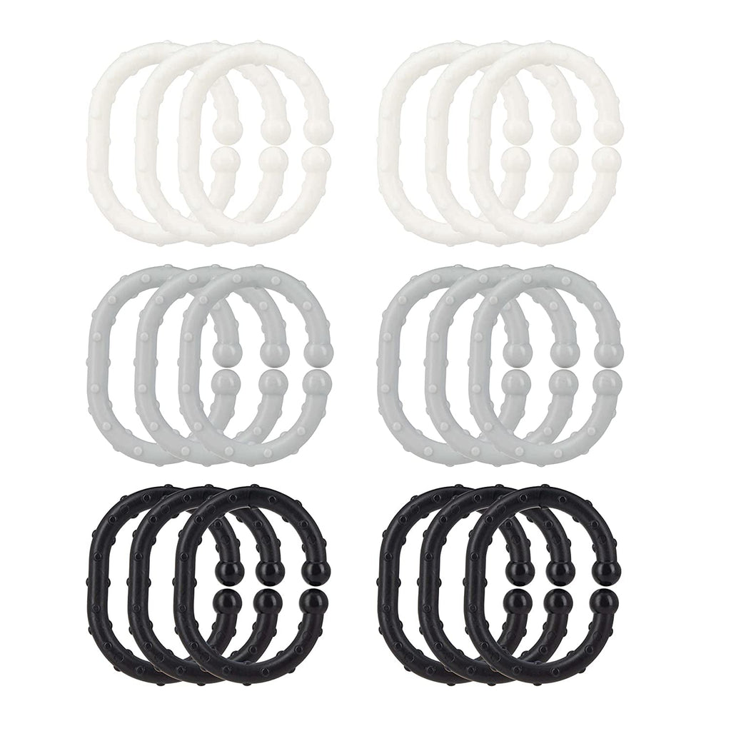 Linkables Teething Toys - Black, Grey, & White - 18 pack (GTST)