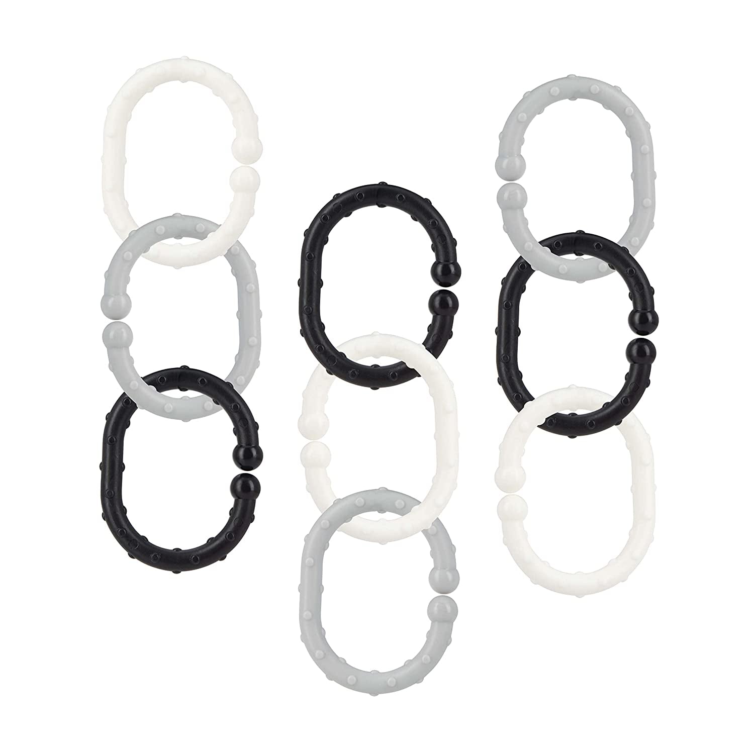 Linkables Teething Toys - Black, Grey, & White - 18 pack (GTST)