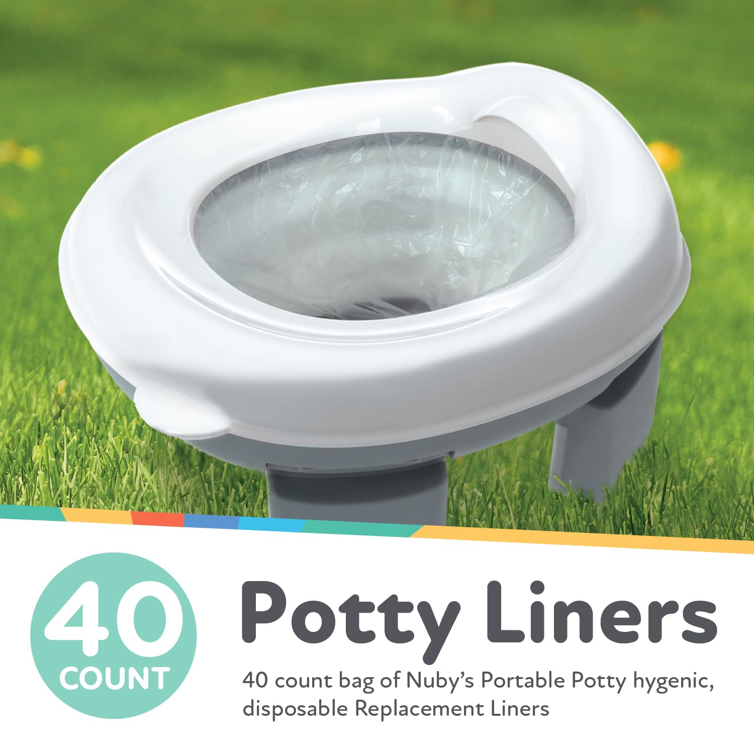 Portable Potty Replacement Liners | 40 Count (F5NB)