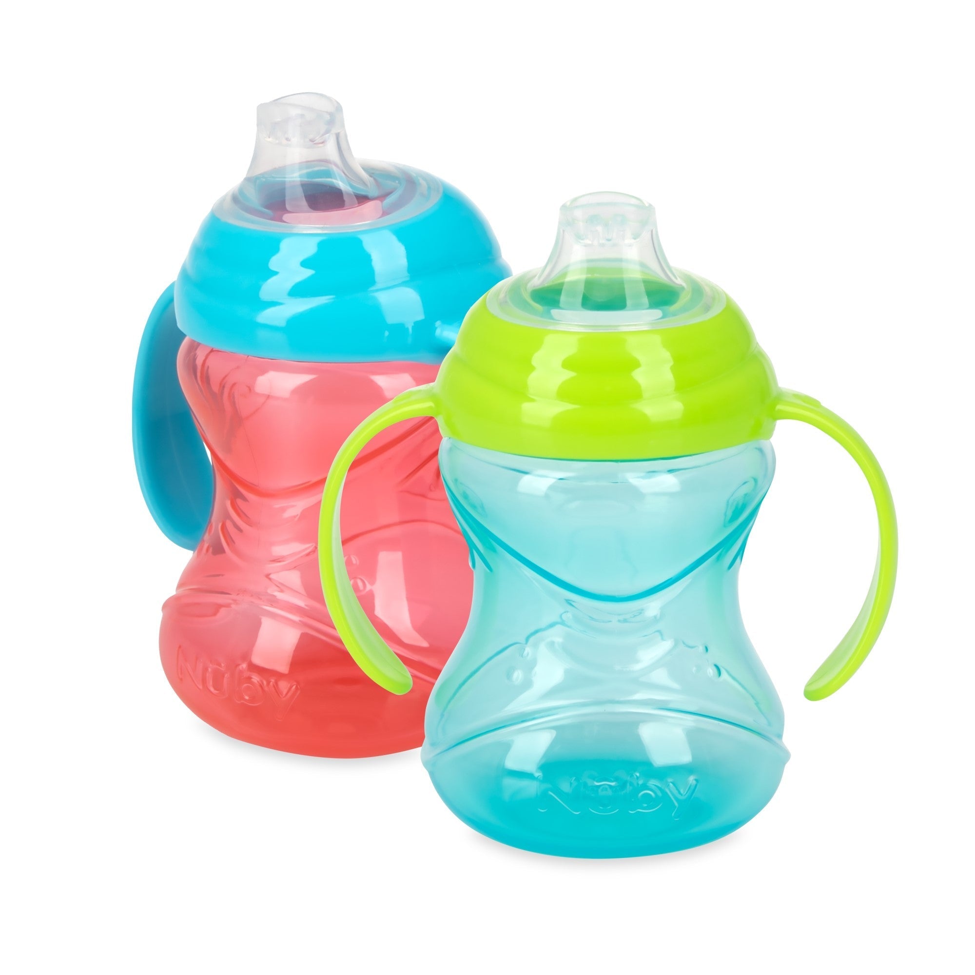 Clik-It Soft Spout Grip N' Sip Trainer Cup (2 Pack) | Blue/Green (SNOR)