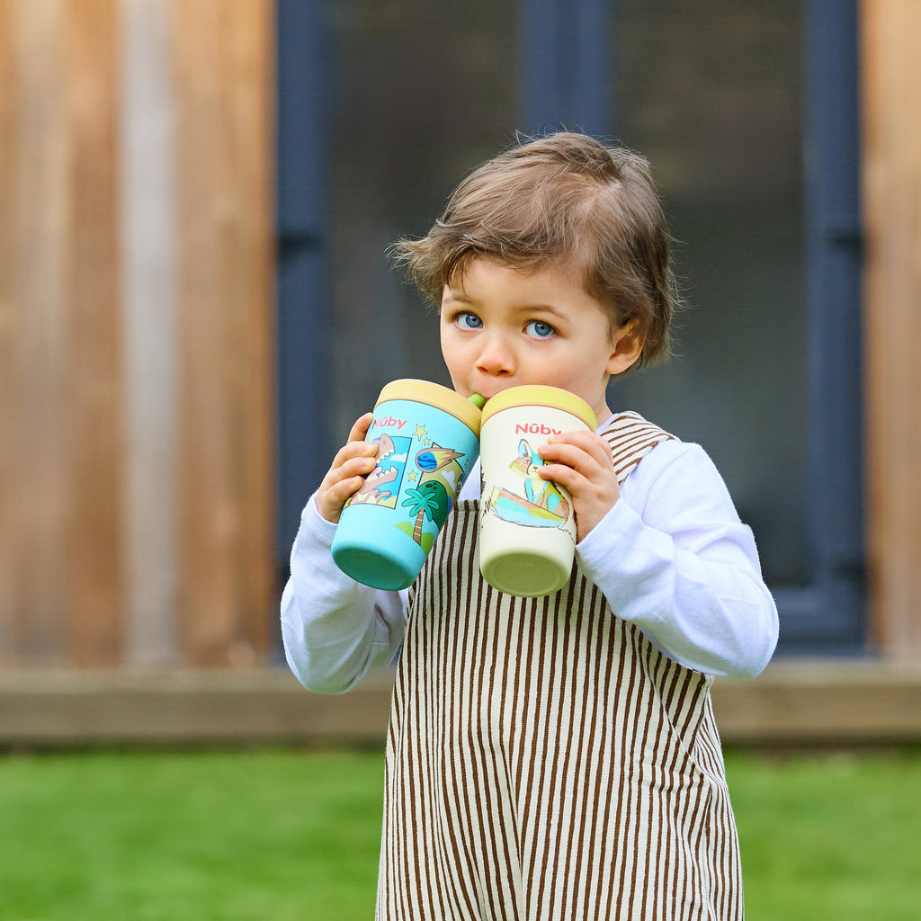 Thirsty Kids Flexstraw Stainless Steel Cup | Dinosaurs (RFWY)