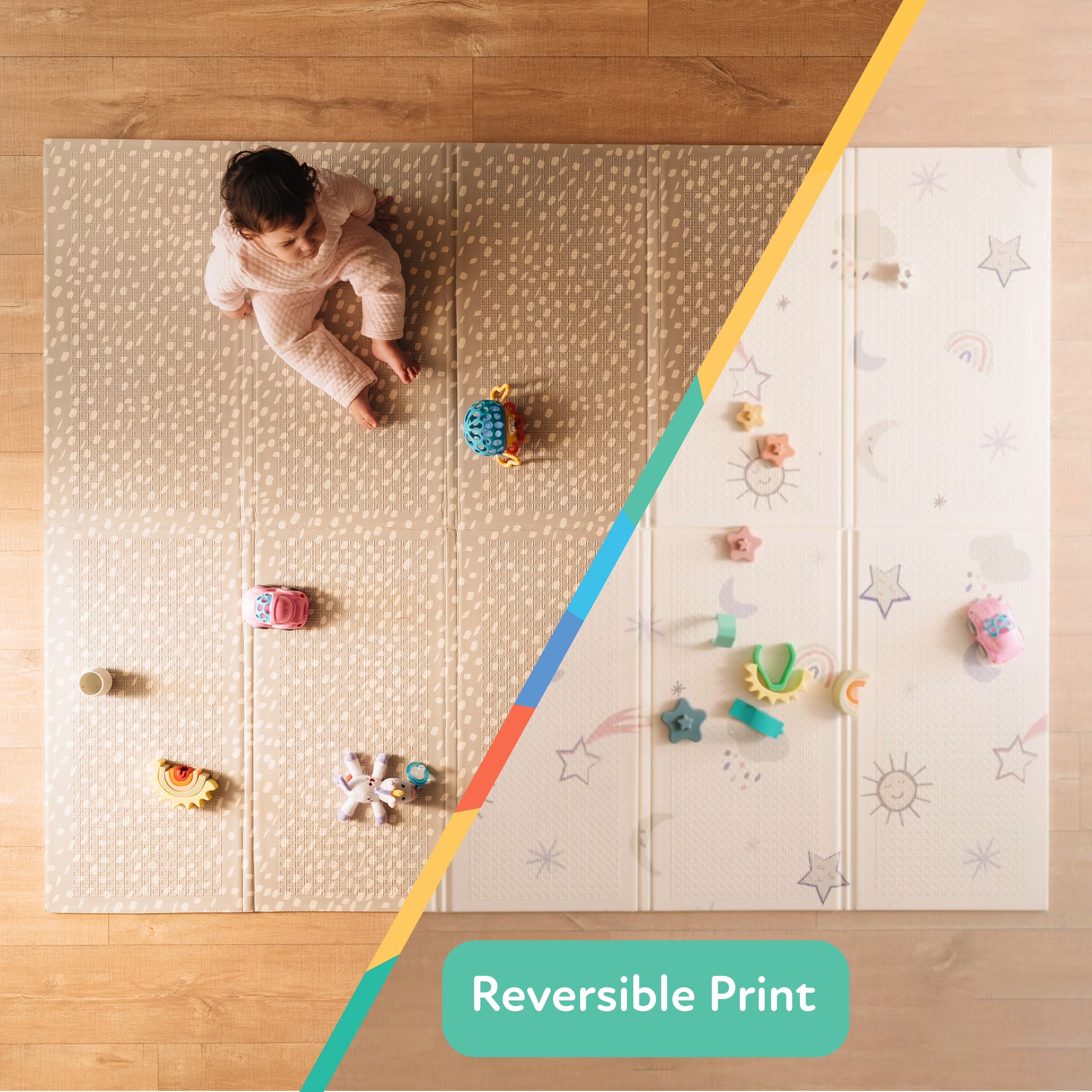 Reversible Floor Mat | Rainbows & Sky (XHHK)