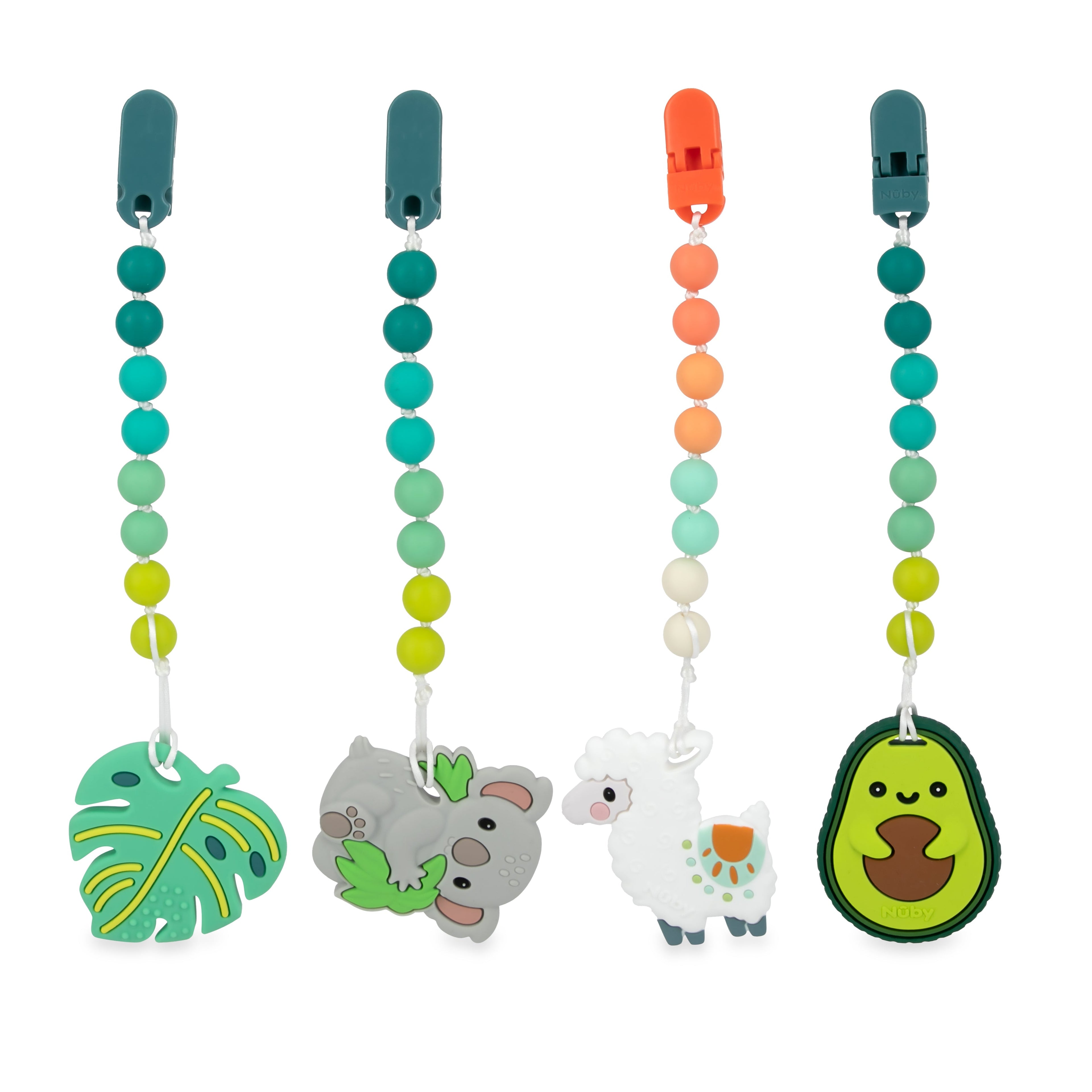 Silicone Teether with Pacifier Clip | Leaf (COEM)