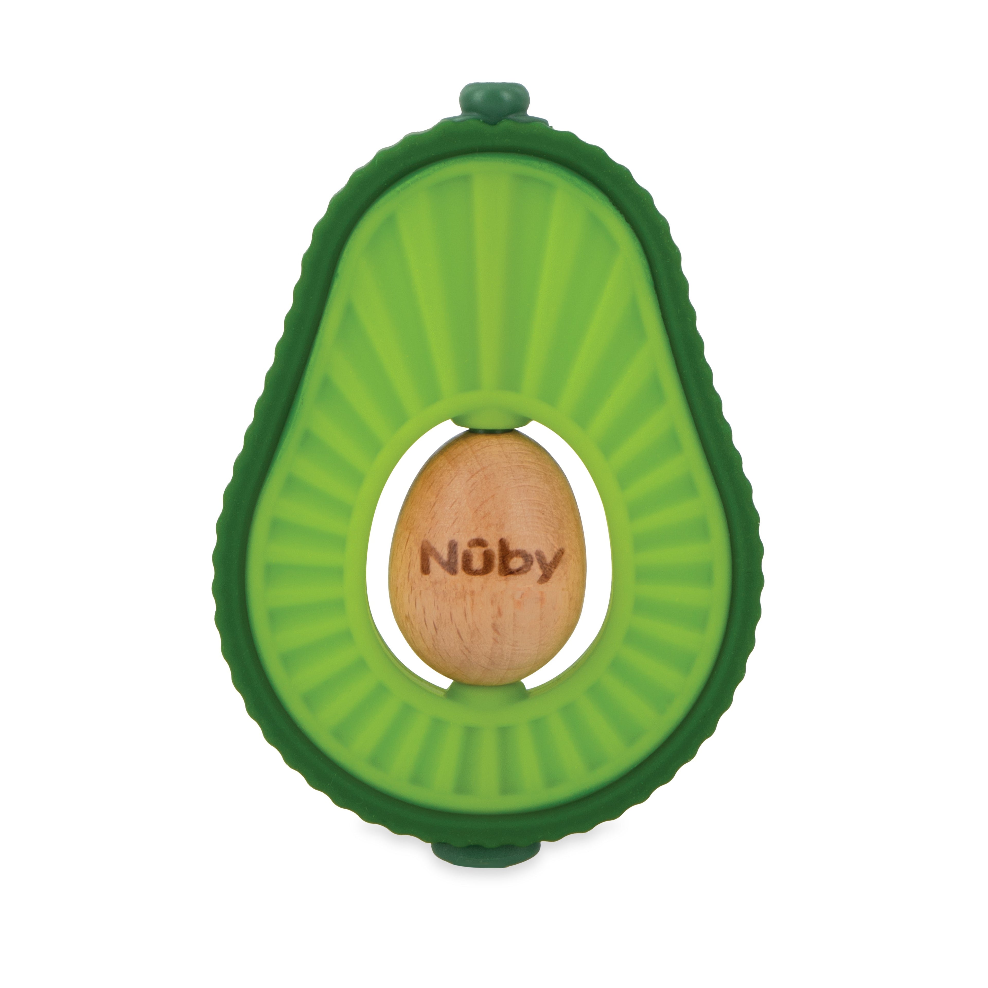 Avocado Muncher Wood and Silicone Teether (84YD)