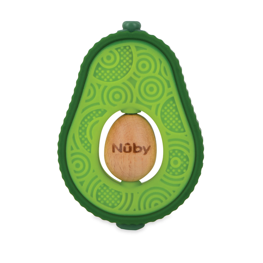 Avocado Muncher Wood and Silicone Teether (84YD)