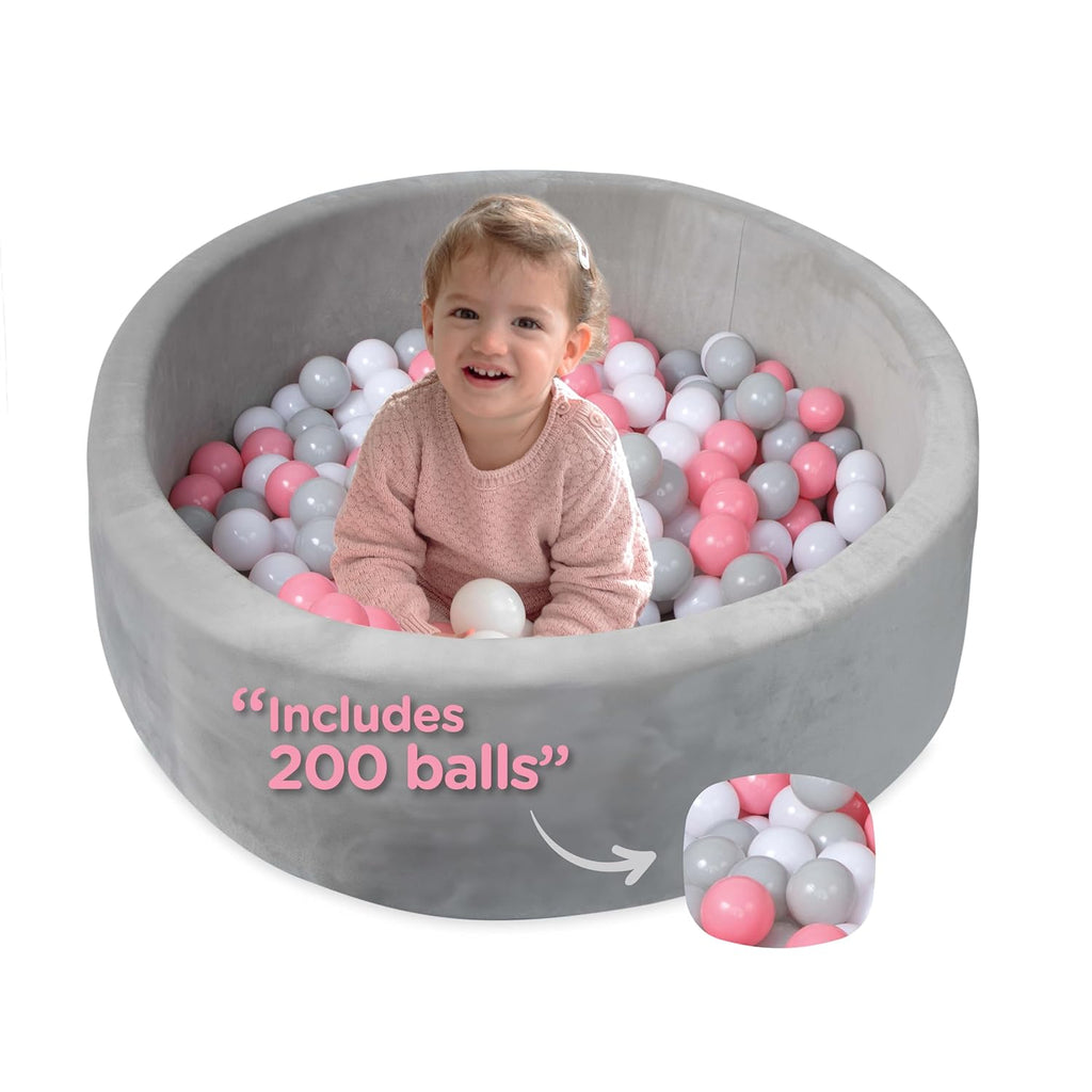 Kids' Ball Pit for Home with 200 Balls | Pink (RS4P)
