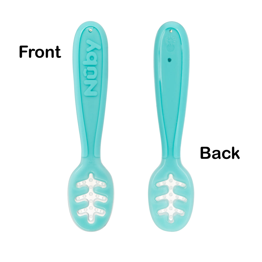 Baby's First Spoons | Aqua, Peach, & Light Blue (4FCI)