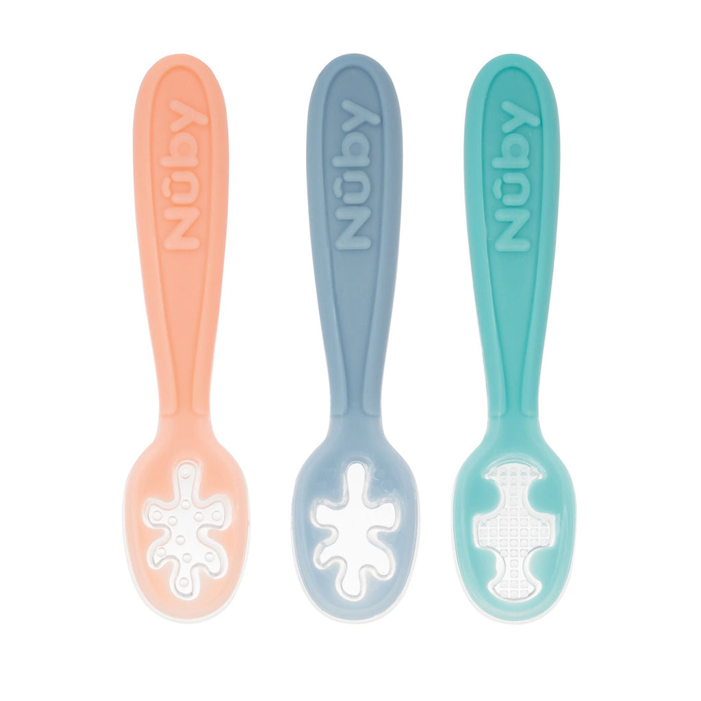 Baby's First Spoons | Aqua, Peach, & Light Blue (4FCI)