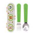 Stainless Steel Toddler Utensil Set | Forest Animals (HJTO)