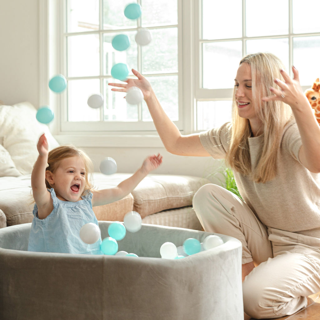 Kids' Ball Pit for Home with 200 Balls | Aqua (OADX)