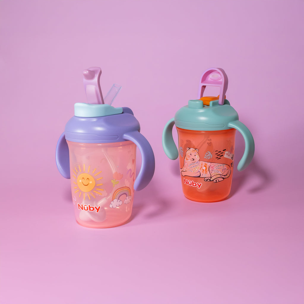 2-in-1 Toddler Cup (2 Pack) | Tiger & Rainbows (39BS)