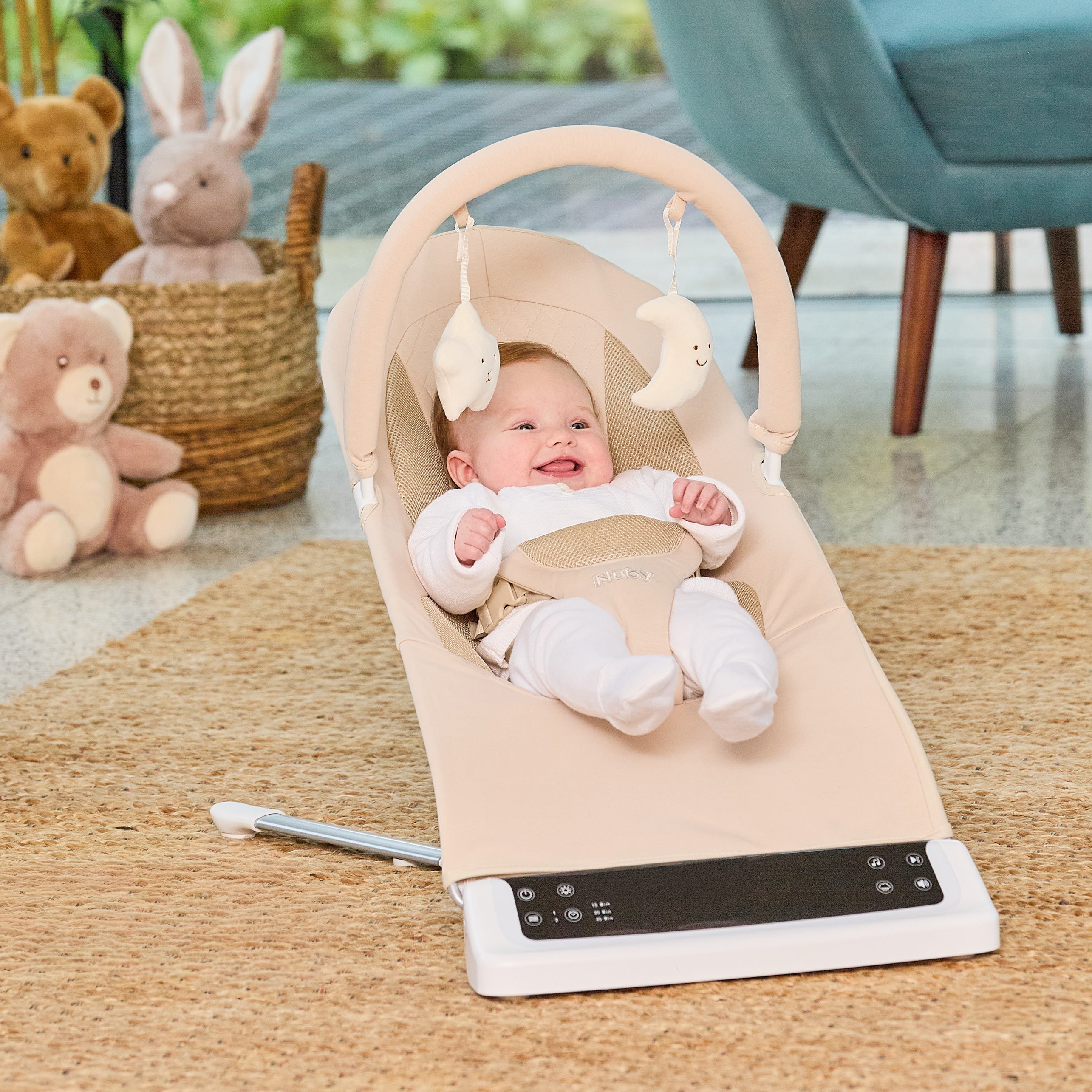 Deluxe Baby Bouncer Seat | Khaki (5JJY)