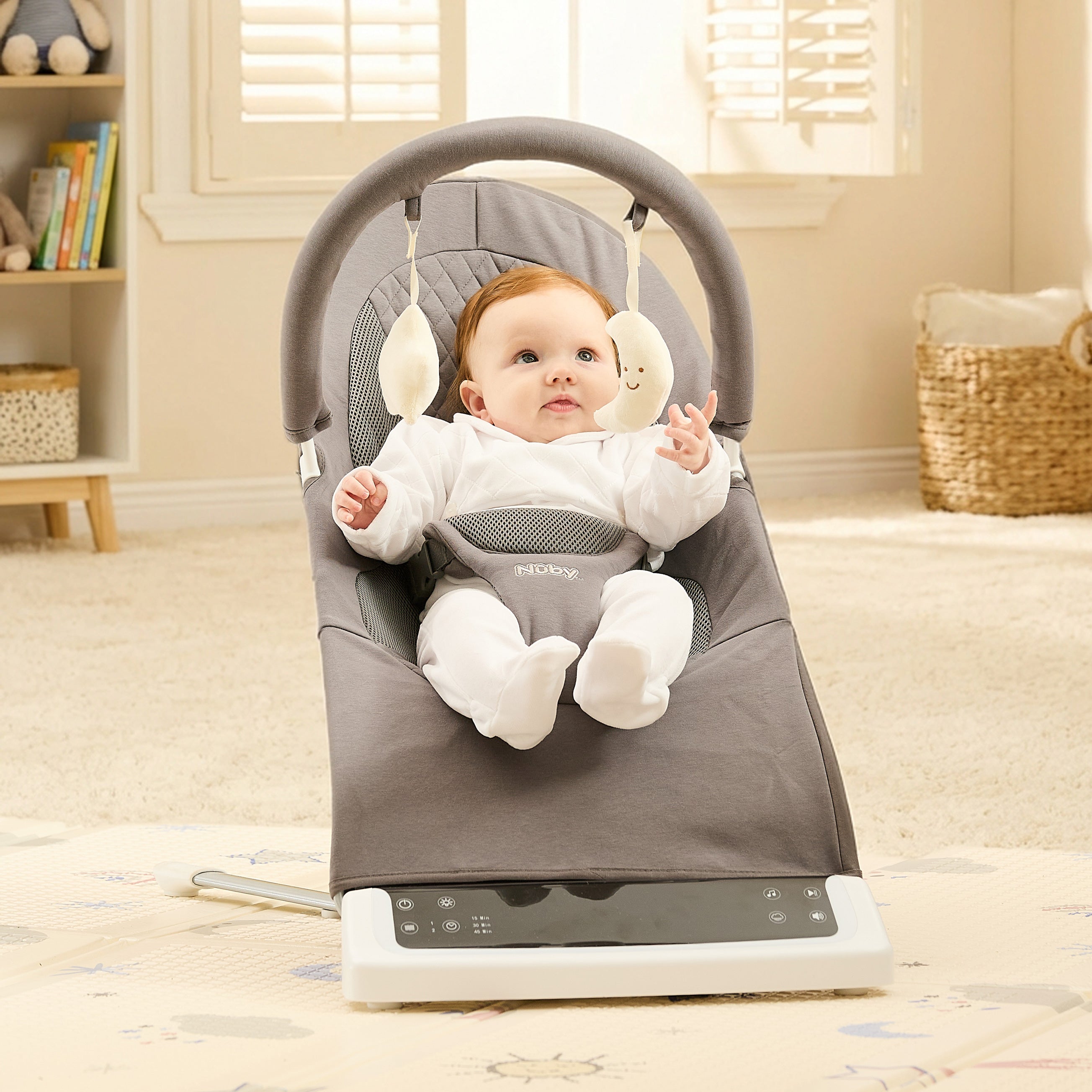 Deluxe Baby Bouncer Seat | Grey (3R7P)