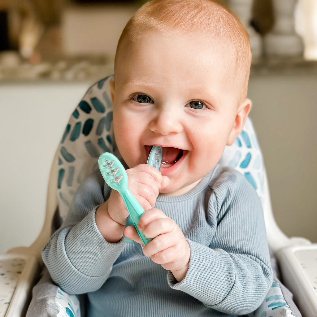Baby's First Spoons | Aqua, Peach, & Light Blue (4FCI)