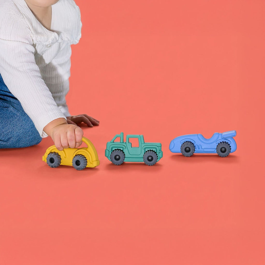 Silicone Vehicle Teether Toy | Race Car (OMDO)