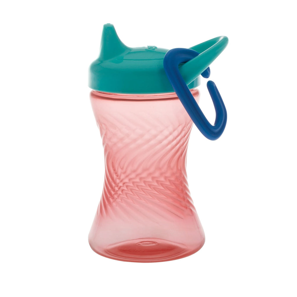 Hard Spout Sippy Cup with Carabiner (3 Pack) | Aqua/Red/Green (TLO4)