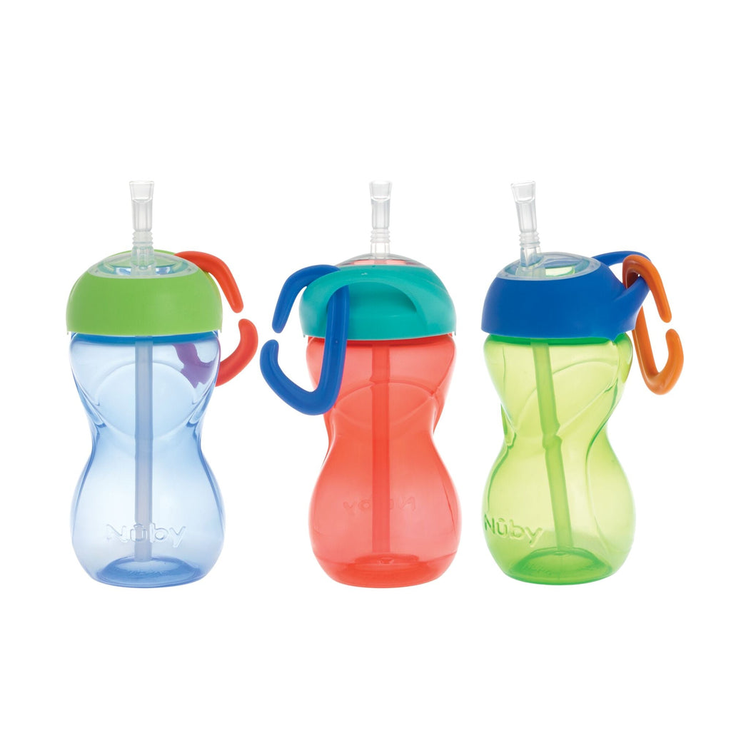 Clik-it Travel Straw Cup with Carabiner (3 Pack) | Red/Green/Blue (WHVG)