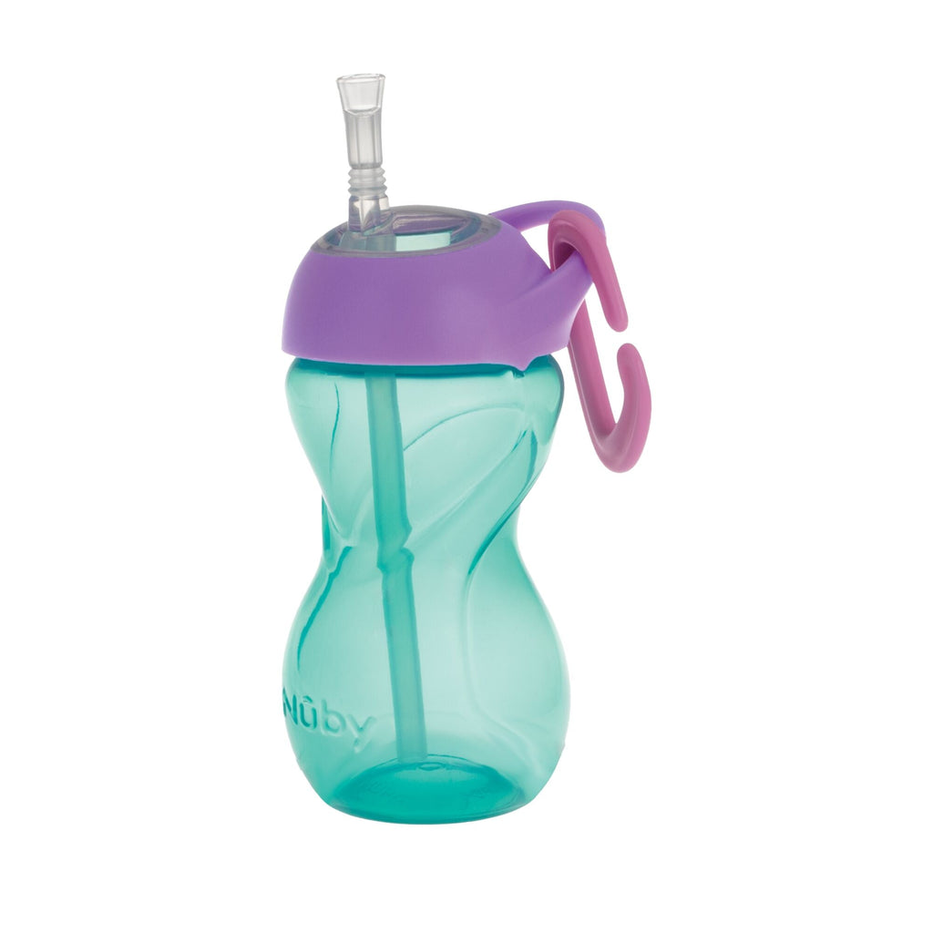 Clik-it Travel Straw Cup with Carabiner (3 Pack) | Aqua/Pink/Purple (PBZA)