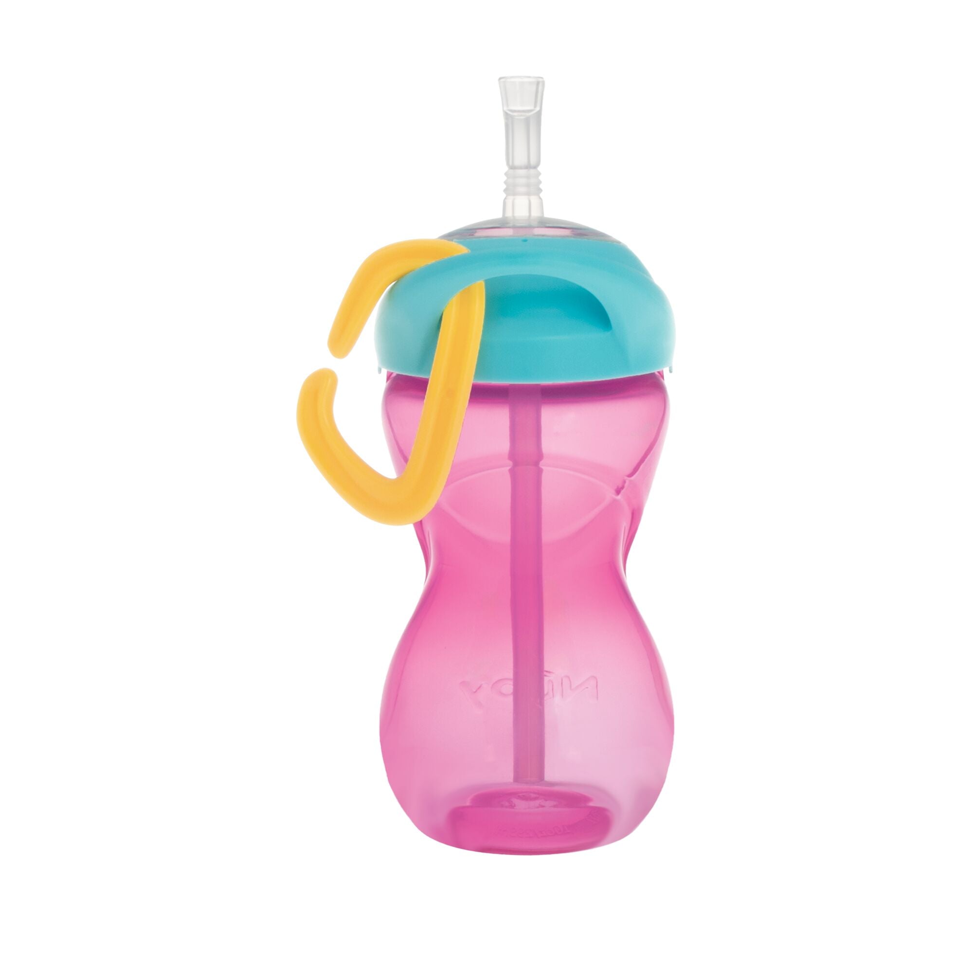 Clik-it Travel Straw Cup with Carabiner (3 Pack) | Aqua/Pink/Purple (PU43)