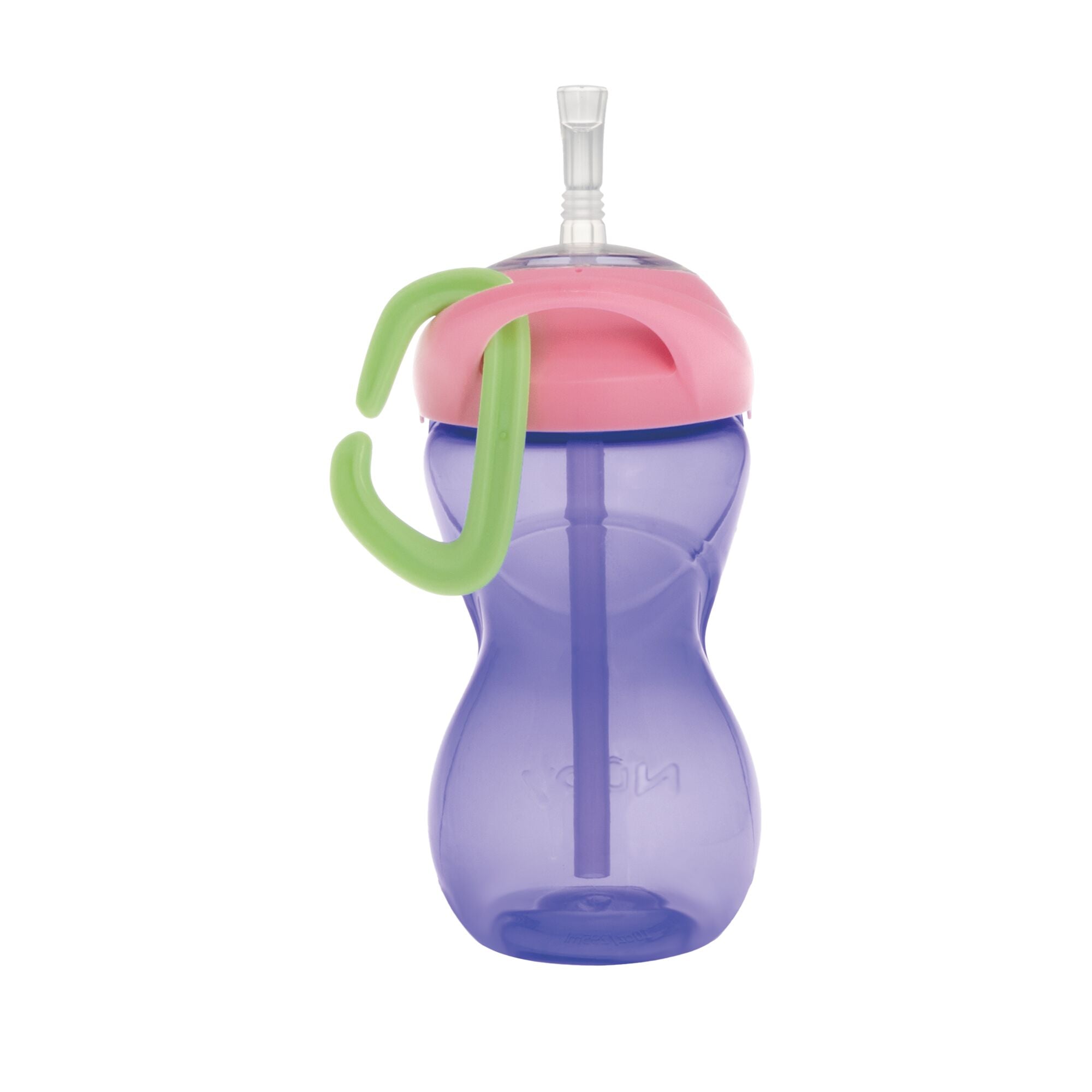 Clik-it Travel Straw Cup with Carabiner (3 Pack) | Aqua/Pink/Purple (PU43)