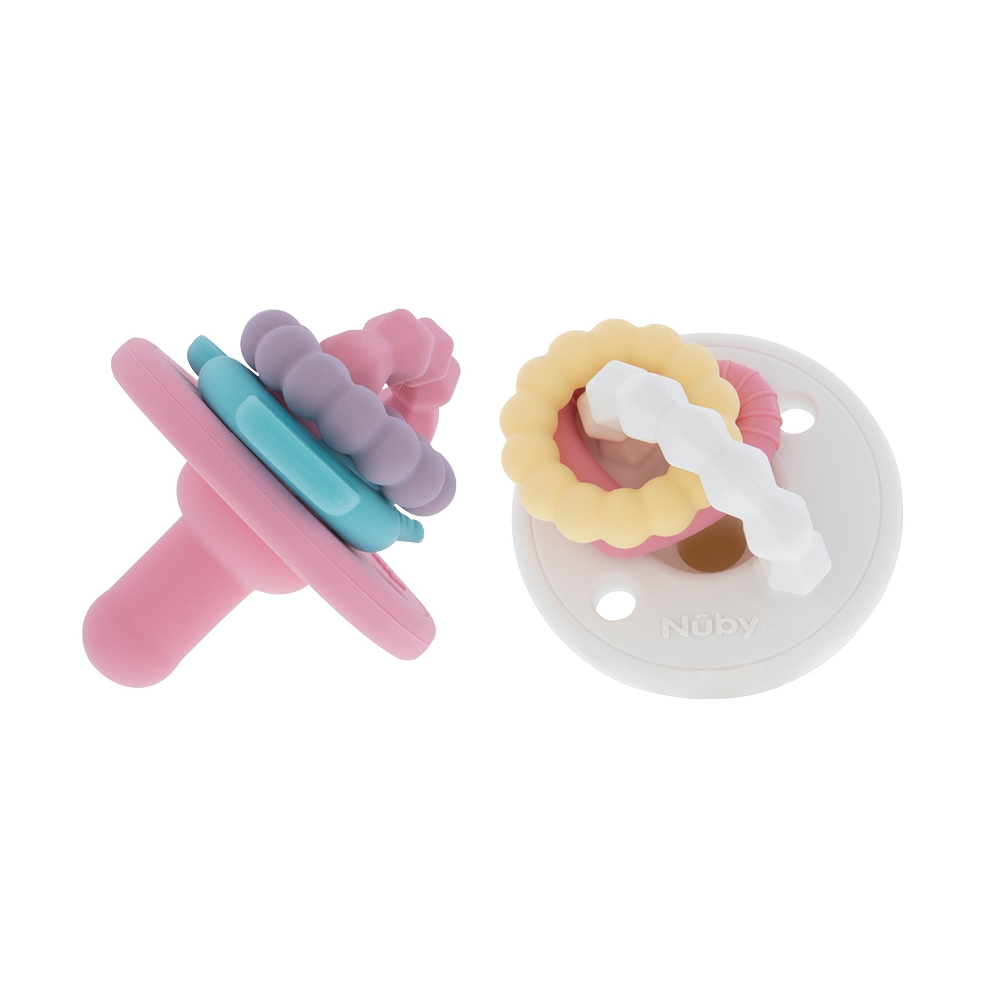 Silicone Charms (2 Pack) | Pink/White (BVE6)