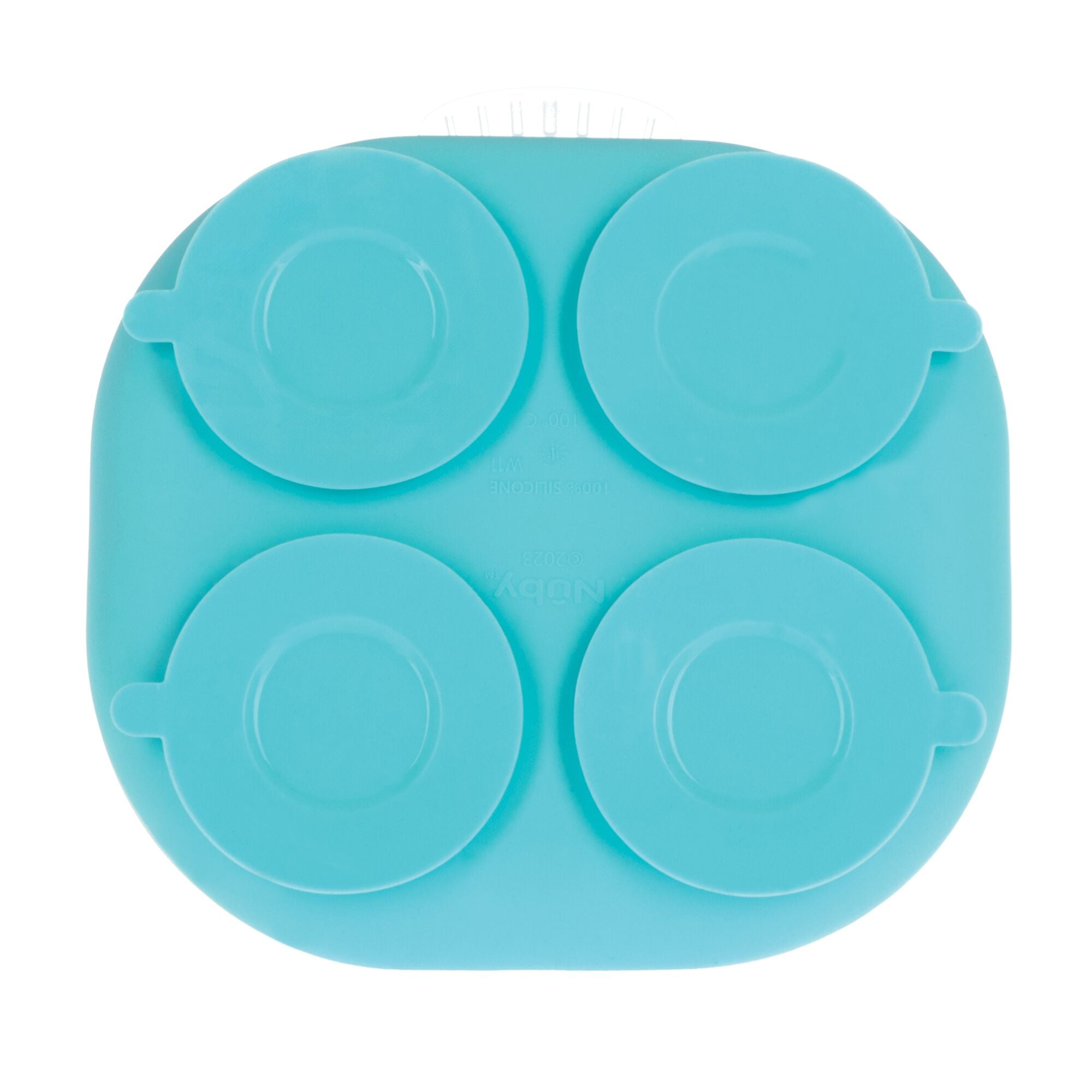 Rectangular Silicone Suction Plate (2 Pack) | Coral / Aqua (6Z3Q)