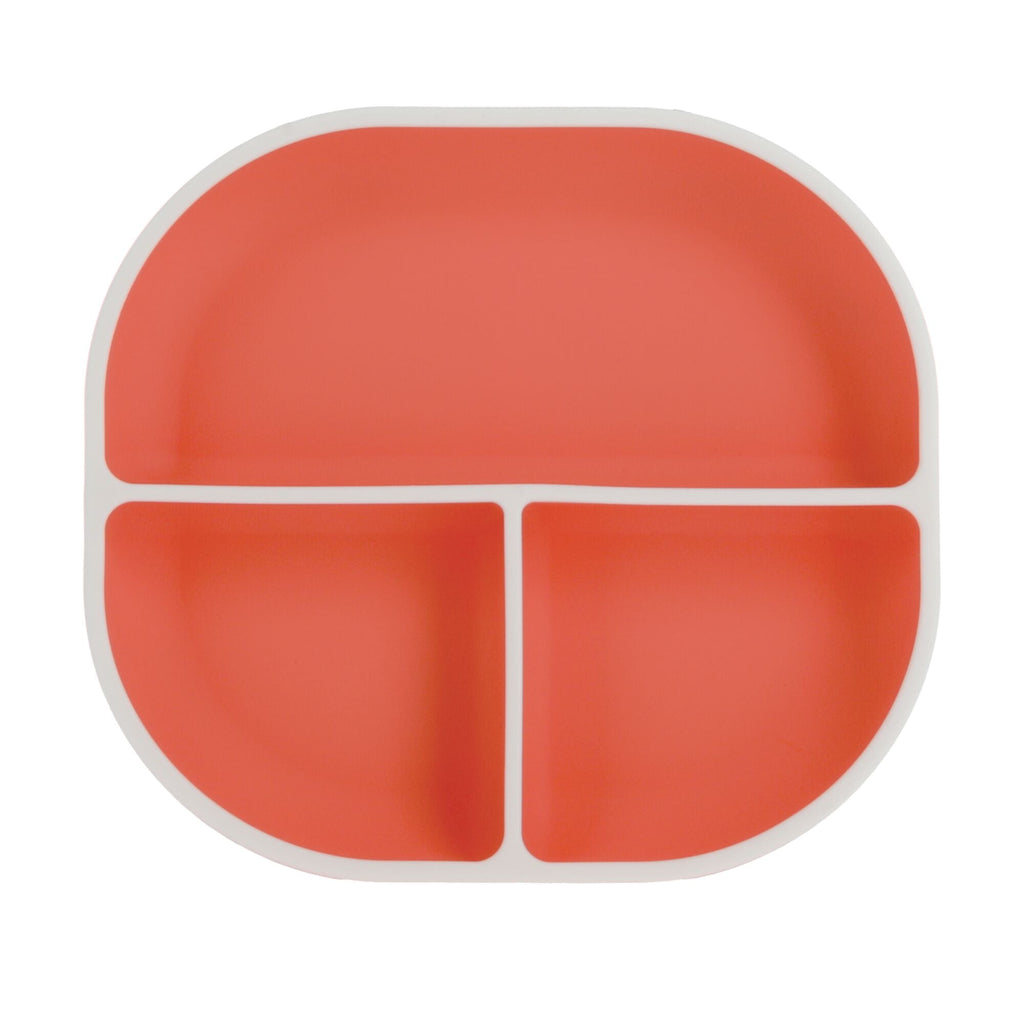 Rectangular Silicone Suction Plate (2 Pack) | Coral / Aqua (6Z3Q)