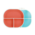 Rectangular Silicone Suction Plate (2 Pack) | Coral / Aqua (6Z3Q)