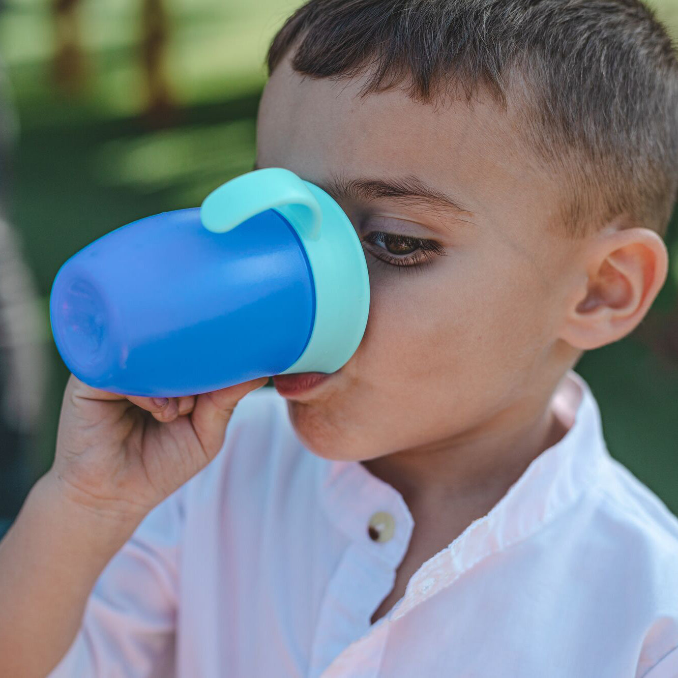 360 Wonder Cup with Handles (3 Pack - 5 oz) | Blue/Red/Aqua (Q10L)