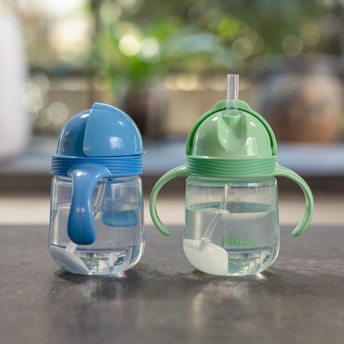 Clik-it Flip-It Straw Cup (2 Pack) | Light Blue/Aqua (YAOF)
