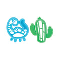 Silicone Mini Teethers (2 Pack) | Dino & Cactus (OHUW)