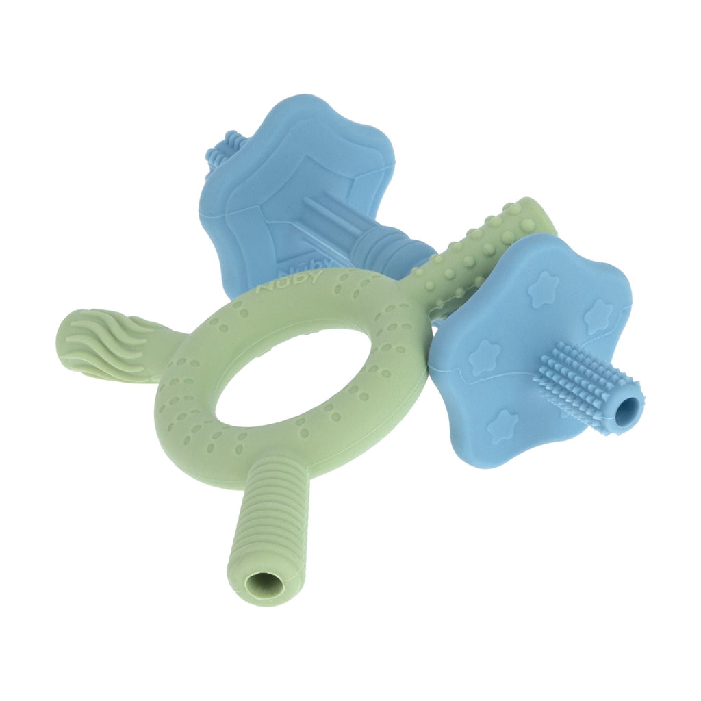 Hollow Sensory Tube Teethers | Green/Blue (ZYP4)