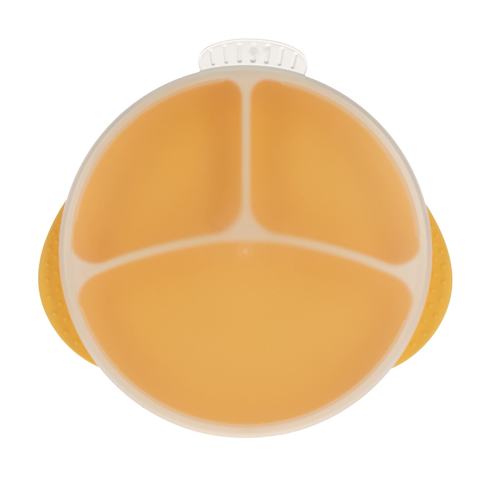 Round Silicone Suction Plate & Lid (2 Pack) | Blue / Yellow (O8DN)
