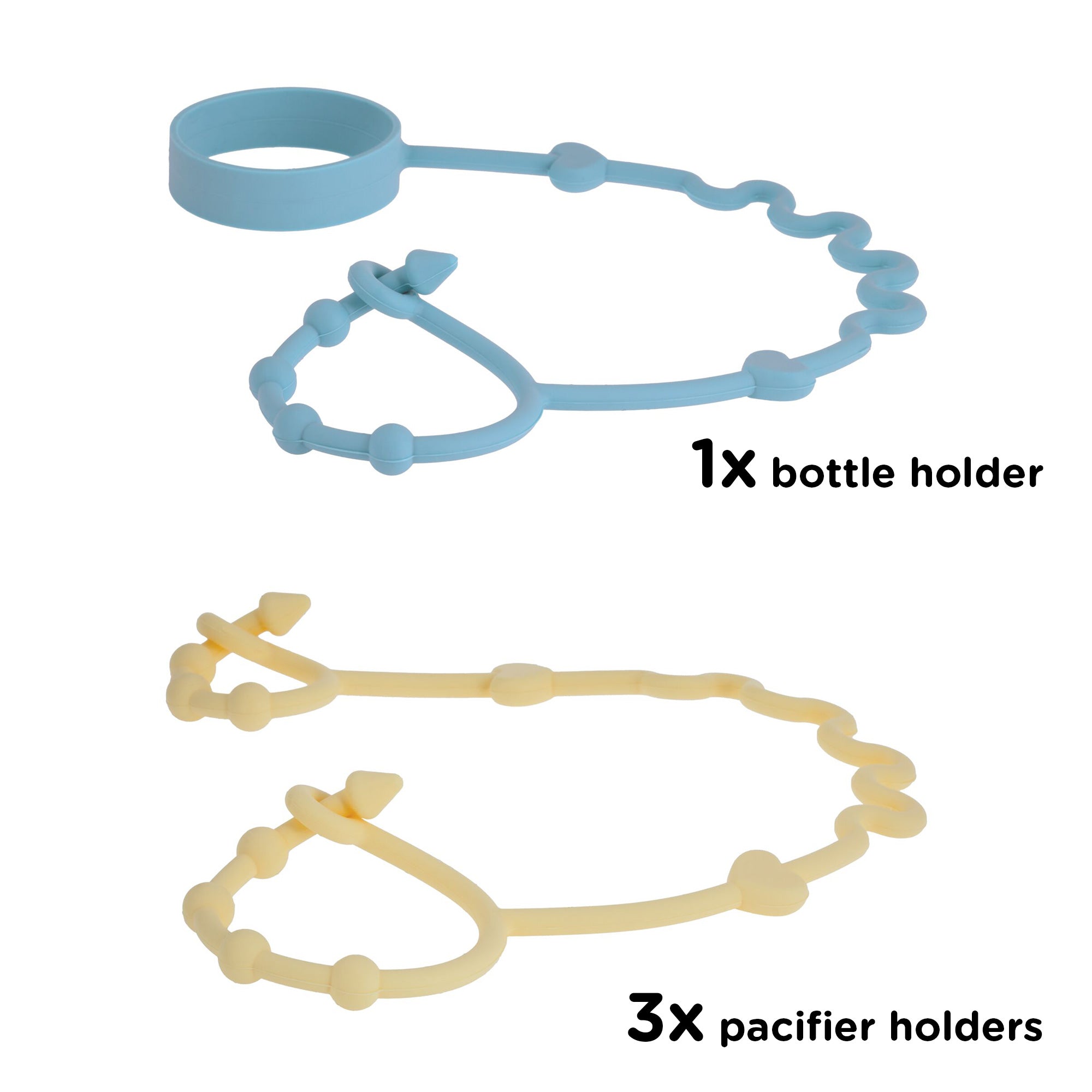 Pacifier & Bottle Bungee Set (4 Pack) (O2JI)