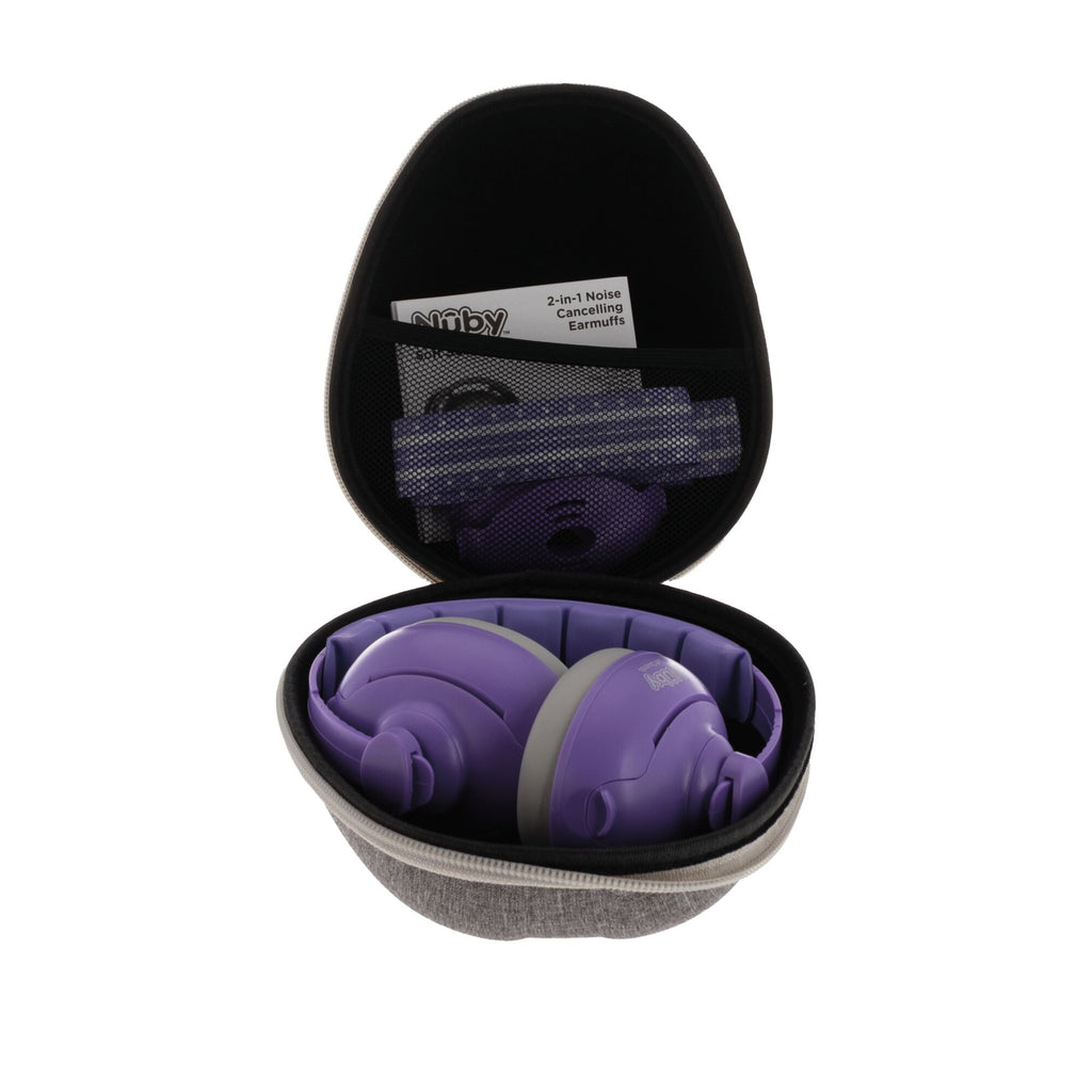 Soft Sounds 2-in-1 Noise Cancelling Earmuffs | Purple (ELIO)