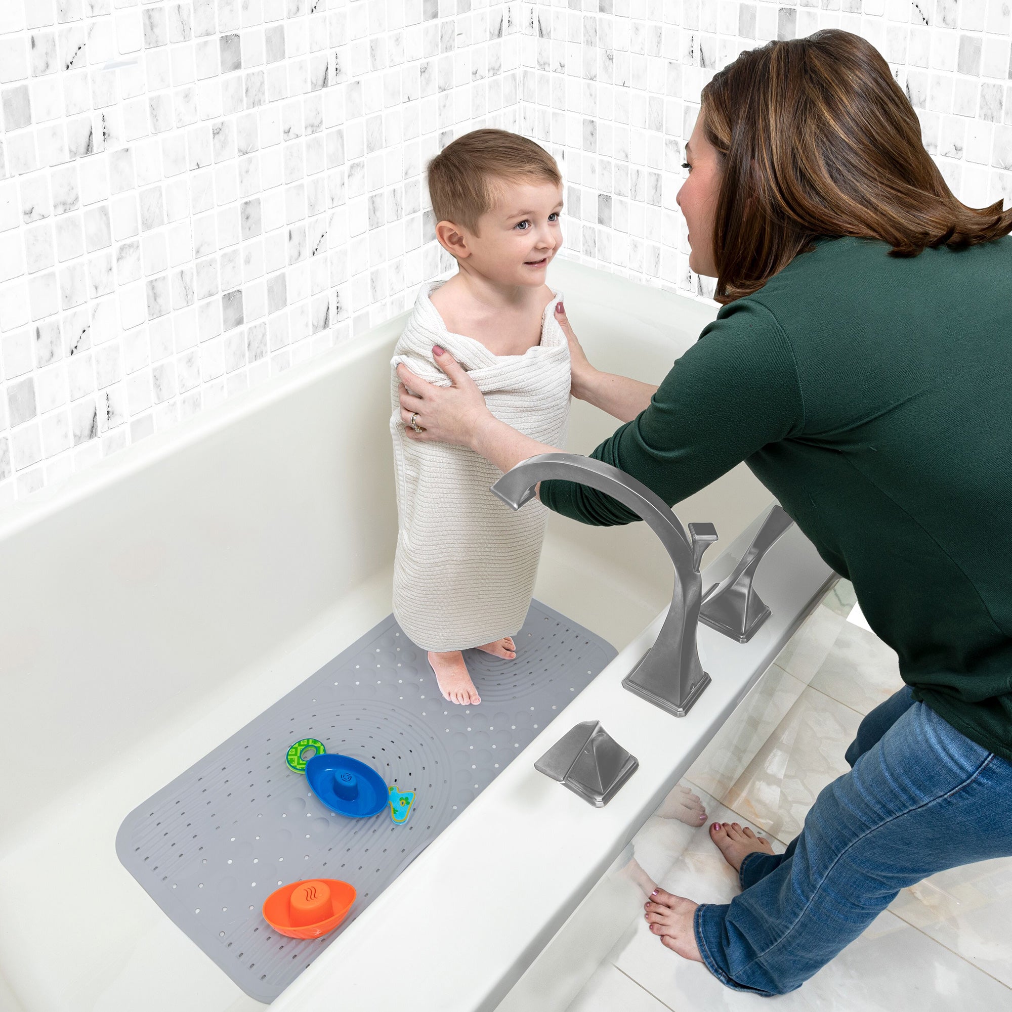 Cushioned Bath Mat | White (JUB2)