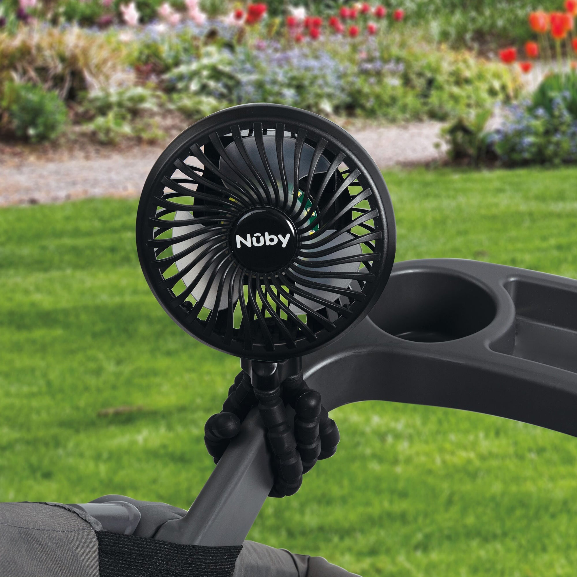 Large LED Stroller Fan | Blue (G89B)
