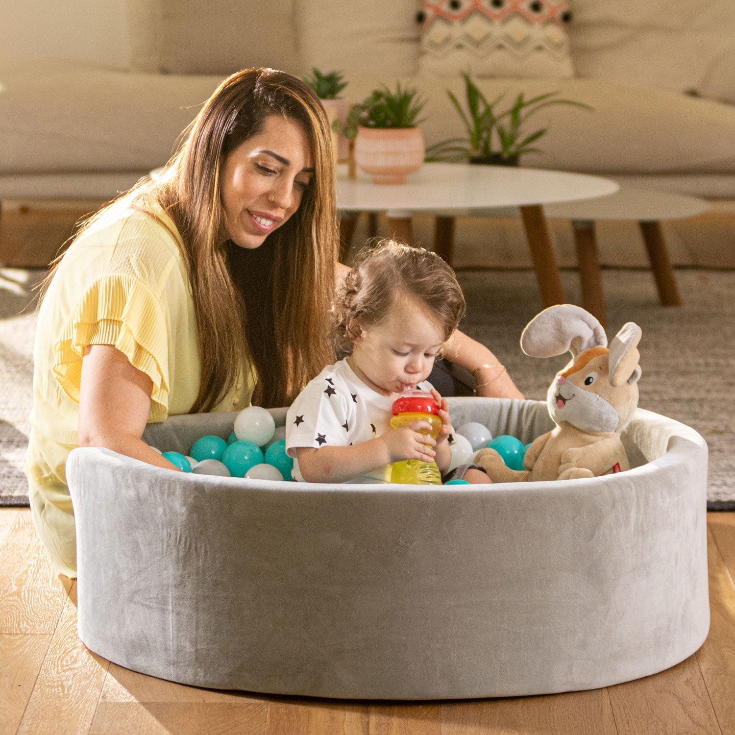 Kids' Ball Pit for Home with 200 Balls | Aqua (OADX)