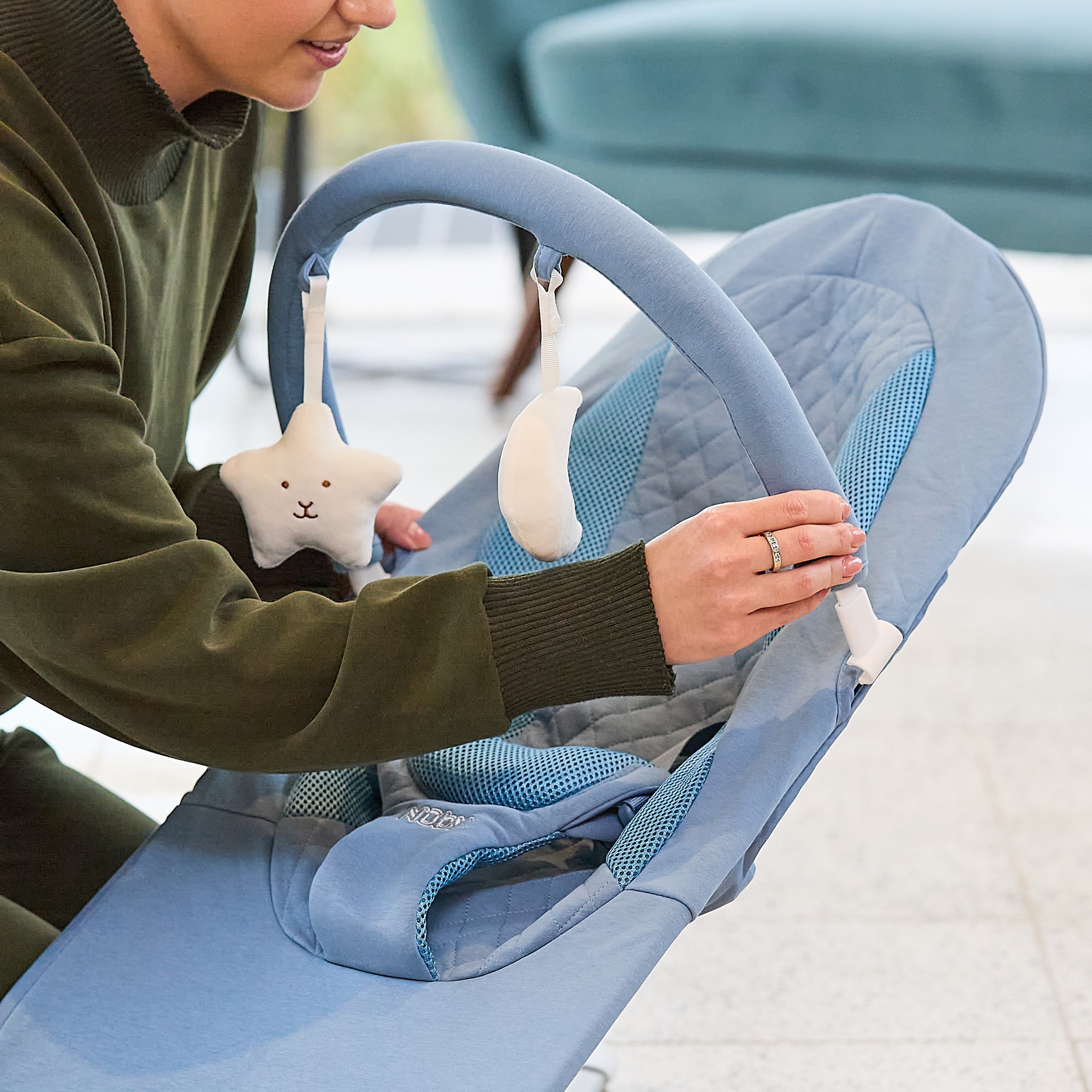 Deluxe Baby Bouncer Seat | Blue (4XIP)