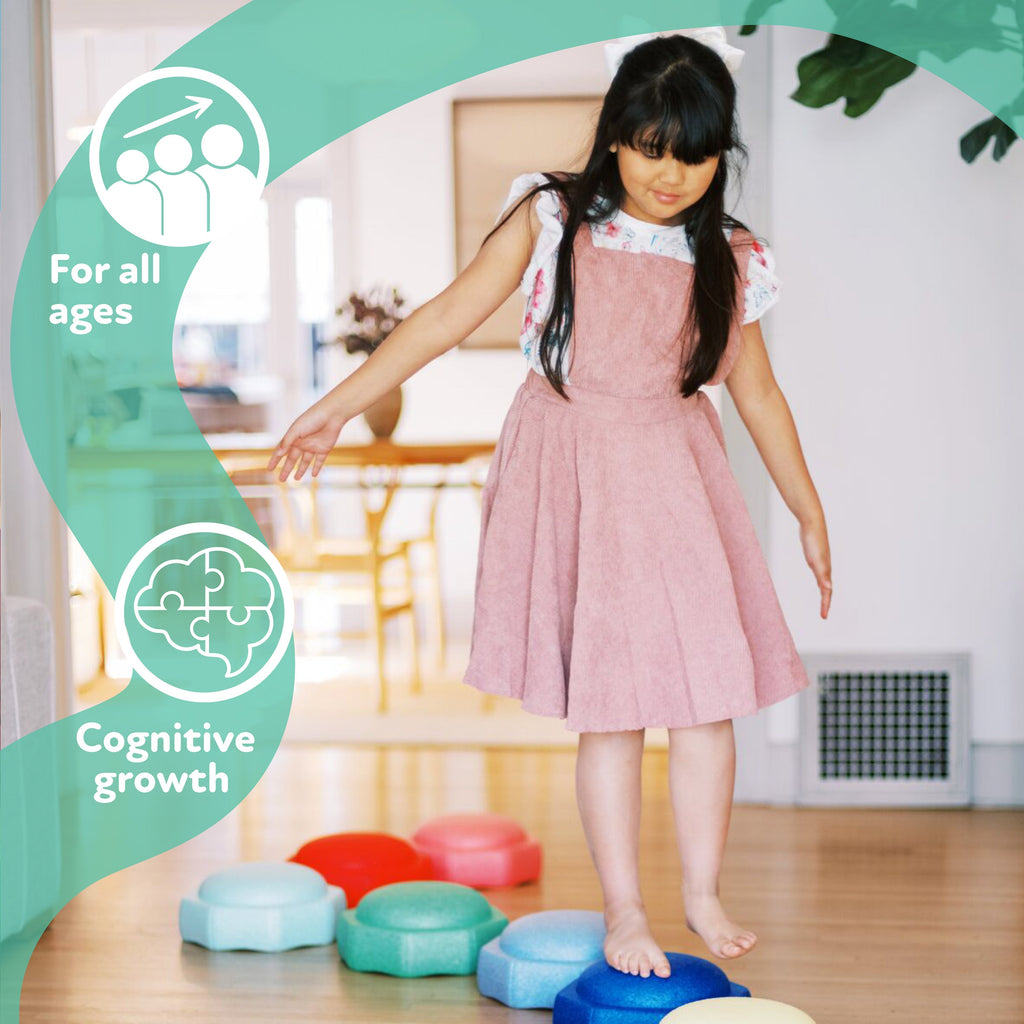 StepPebbles and FREE Balance Board | Pastel (ZM5L)