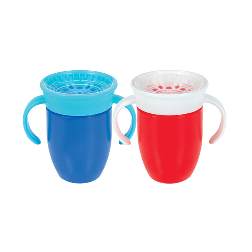 360 Wonder Cup with Handles (2 Pack - 7 oz) | Blue/Red (CPM0)