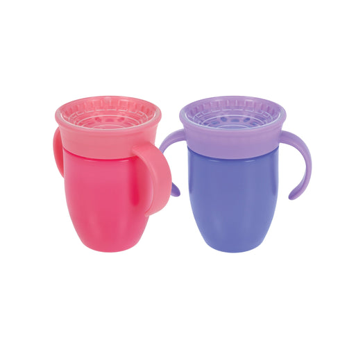360 Wonder Cup with Handles (2 Pack - 7 oz) | Pink/Aqua (1HST)